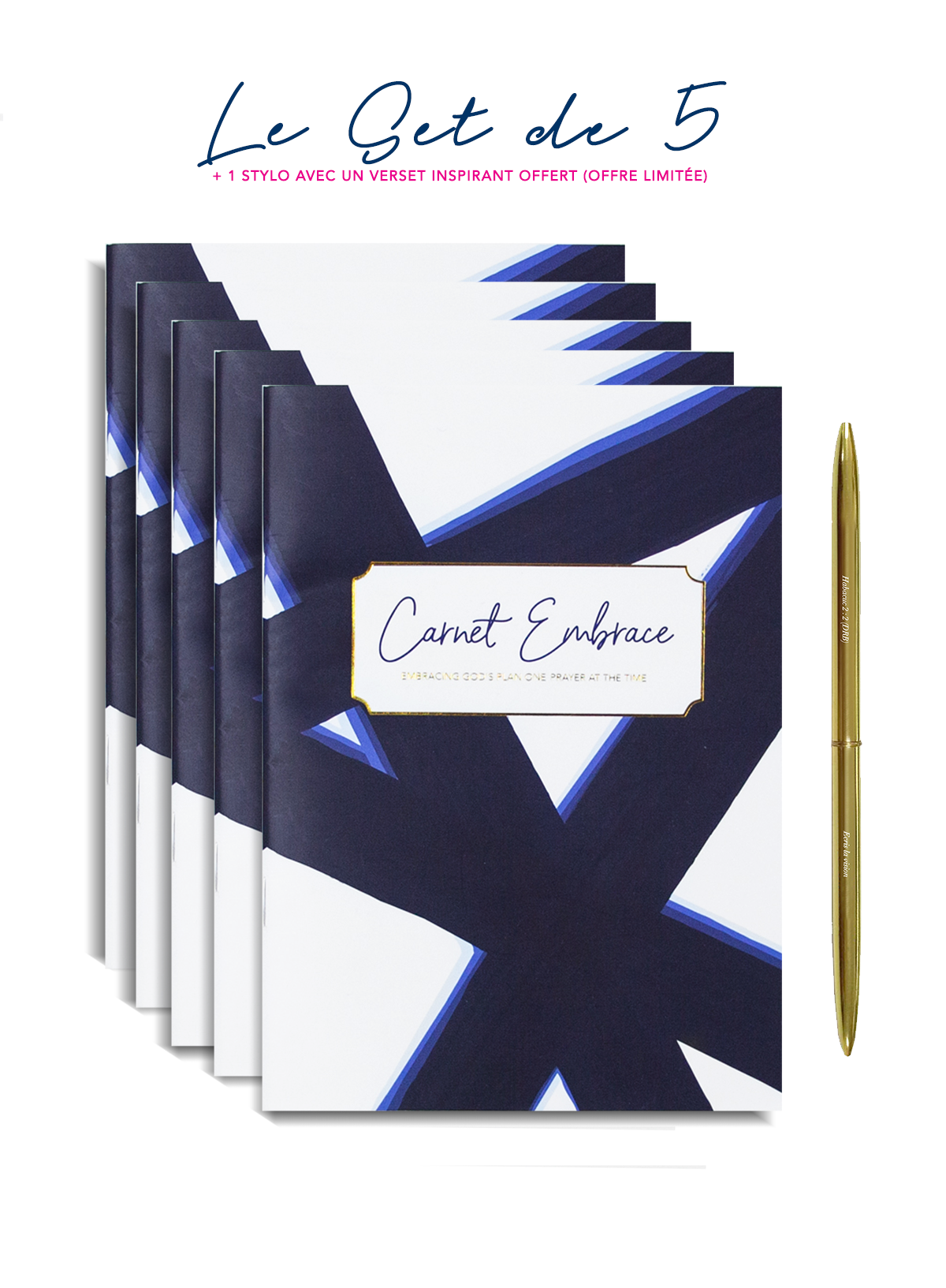 Le Set de 5 Carnets Légers Embrace (+1 Stylo Offert) - Embrace Planner