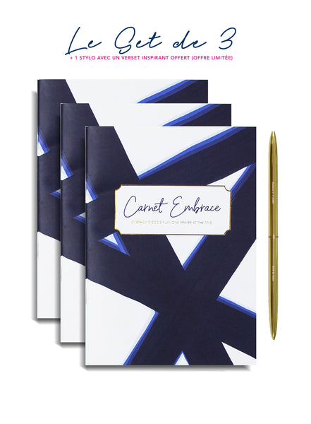 Le Set de 3 Carnets Légers Embrace (+1 Stylo Offert) - Embrace Planner