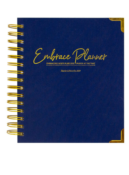 NAVY BLUE WOVEN - Embrace Planner 2020 - Agenda Chrétien - Embrace Planner